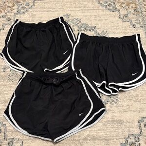 Nike Women's Black and White Athletic Running Shorts Bundle